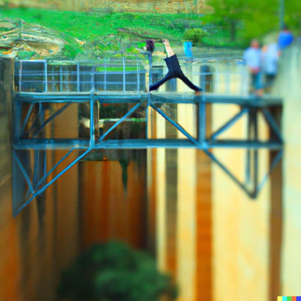 the discovery of gravity, photograph, extreme tilt shift